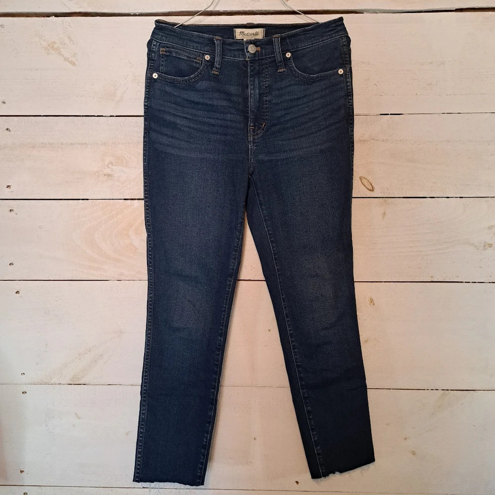 Madewell 10 Inch High Rise Ankle Skinny Jeans Raw Hem Women's, Size 27